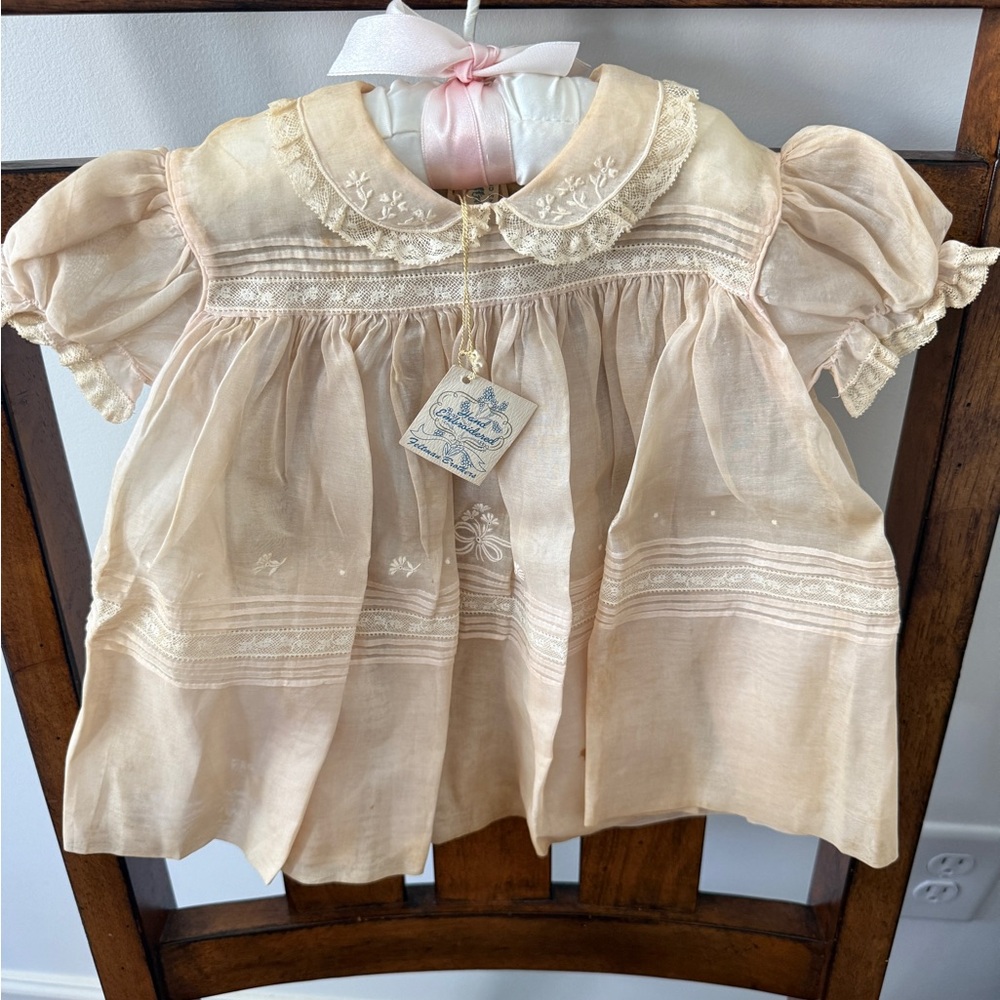 Vintage Feltman Bros. Gown with Hand Embroidered Design